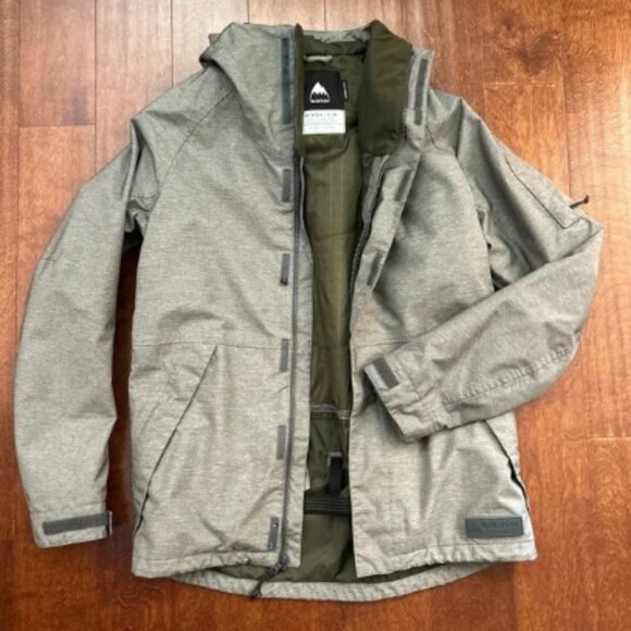Burton “Dhaka” Men's Hooded Gray Snow Jacket, Size Small - Picture 4 of 15